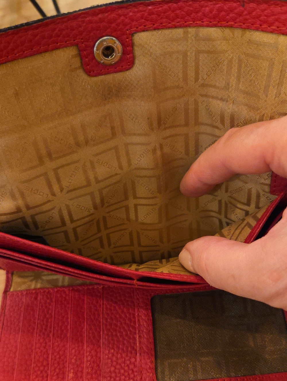LODIS Kate Red Leather Long Wallet - Picture 14 of 16